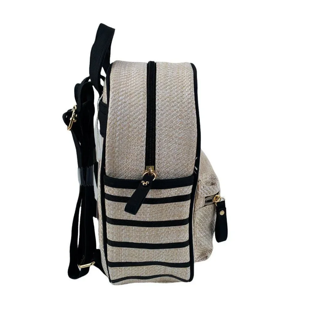Disney x Primark Mickey Mouse Woven Backpack – Beige – Limited Edition – NWT